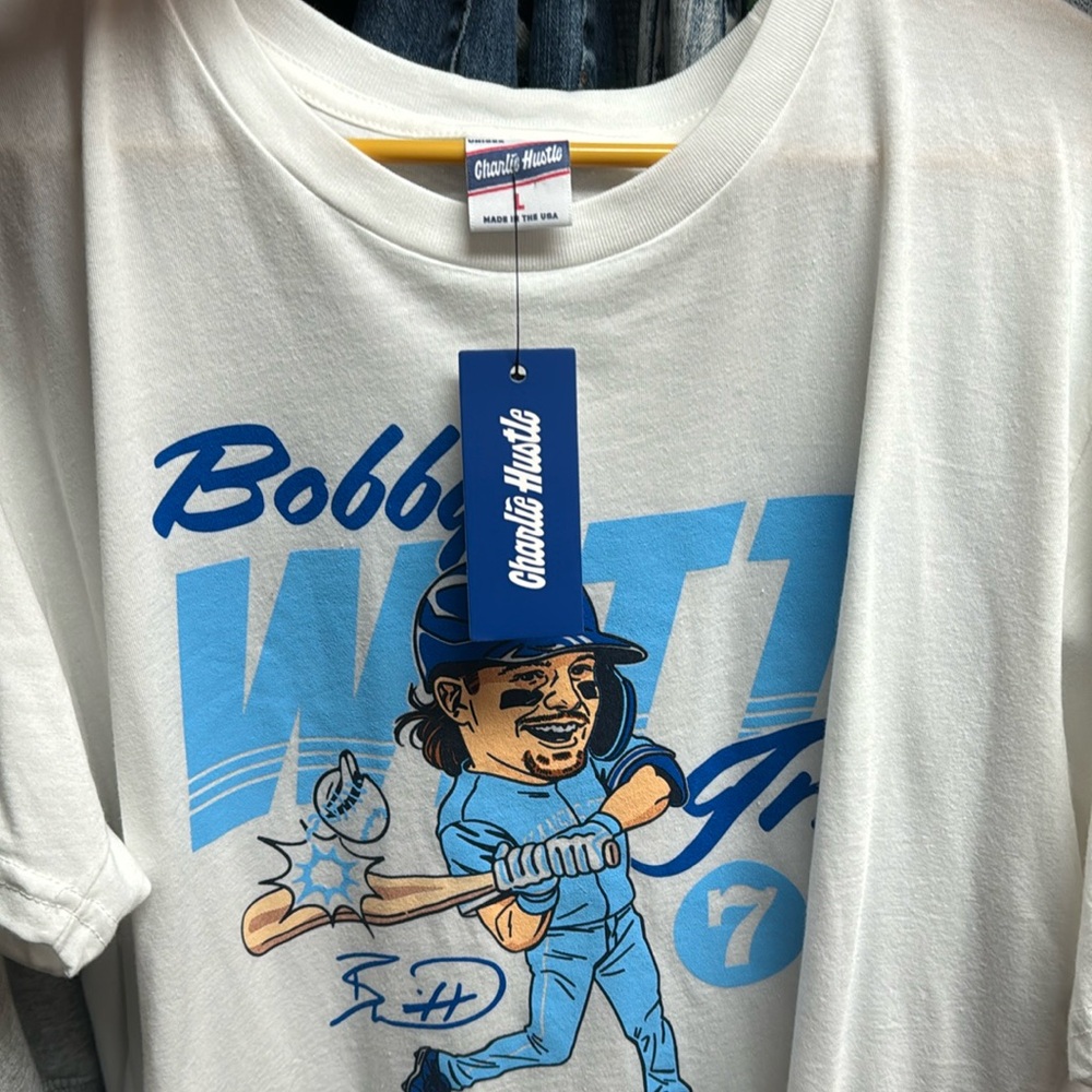 Bobby Witt Jr Charlie Hustle T-shirt size large NWT